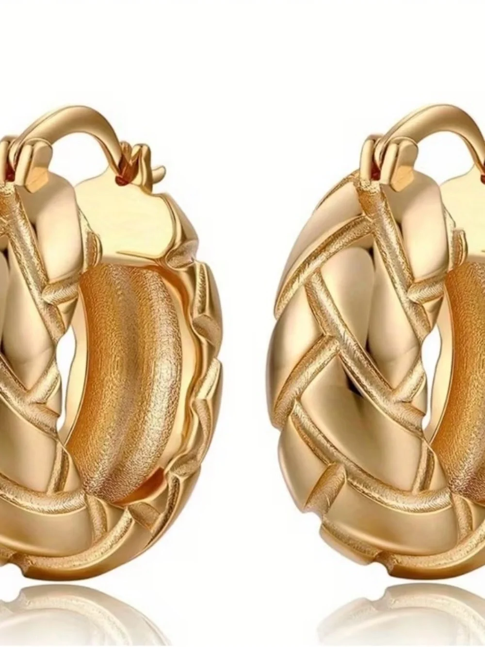 Braided middle Eastern vintage Gold Hoop Earrings for Women
